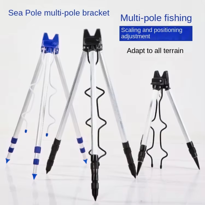 Fishing Rod Casting - 海竿サポートフレーム、3つ折り釣竿レストベース、伸縮ブラケットホルダー、三脚スタンド、釣竿耐荷重