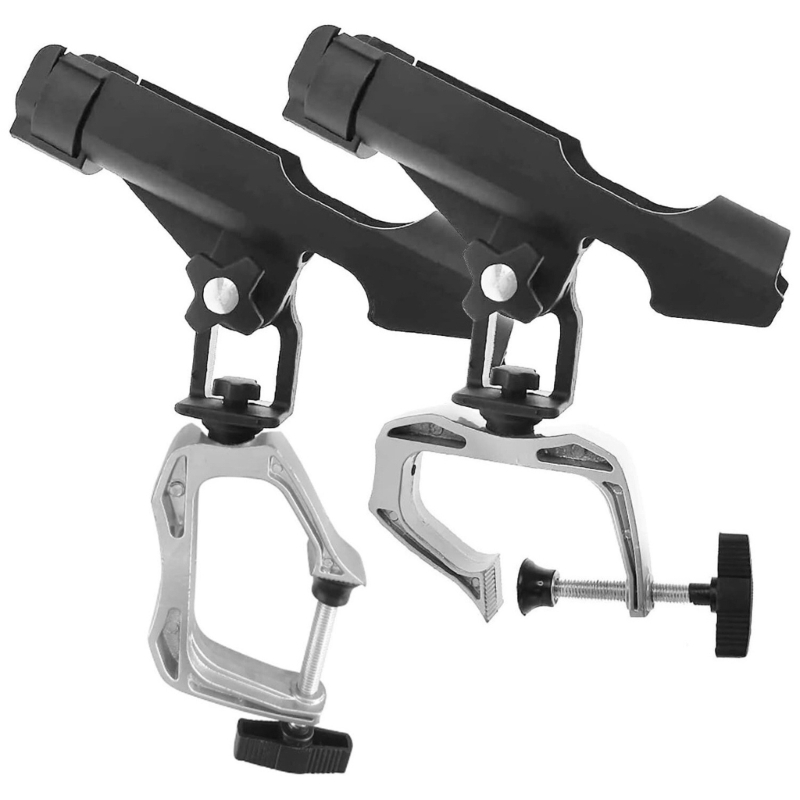 Fishing Rod Rack - R6FE 調整可能な大型クランプオープニング釣竿ラック人間工学に基づいたグリップ回転可能