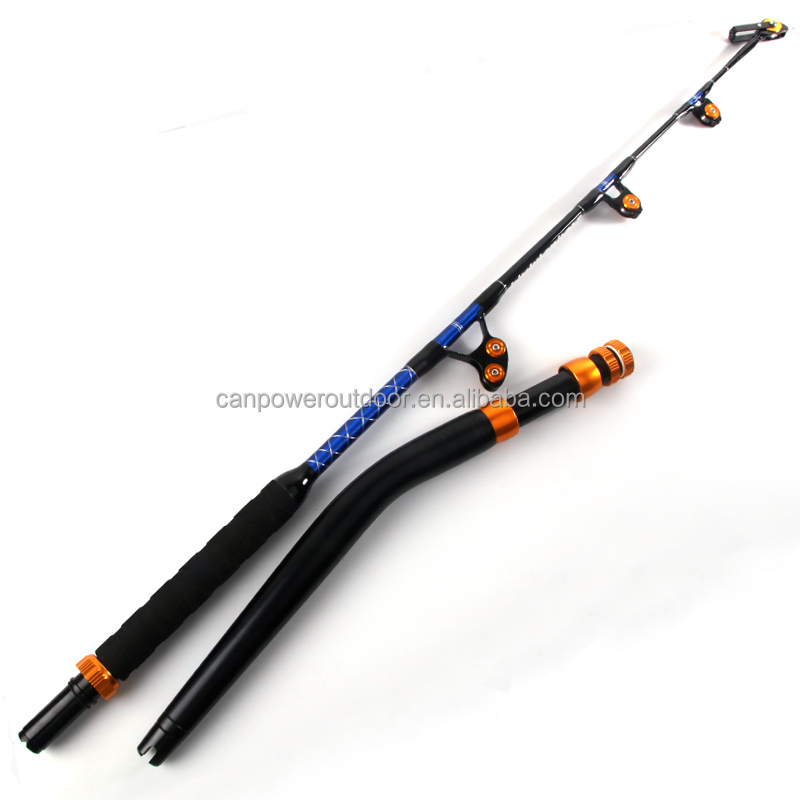 Fishing Rod Ice - 新型130ポンド/200ポンド対応 曲げ/ストレートバット トローリングロッド 5フィート/6フィート グラスファイバー製 大物釣り