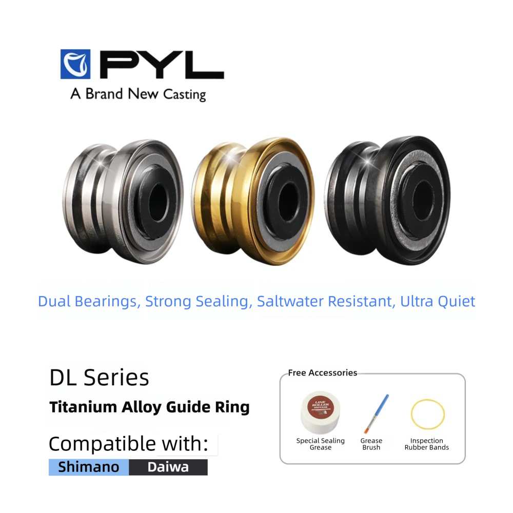 Shimano Reel Stradic - PYL チタン合金 ダブルベアリング ラインローラー - シマノ/ダイワ用耐塩水スピニングリール