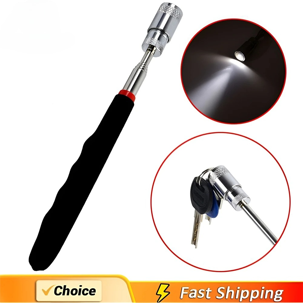 伸縮式磁気ペン拡張可能なピックアップロッドスティックライト付 - Fishing Rod Travel のレビューと価格