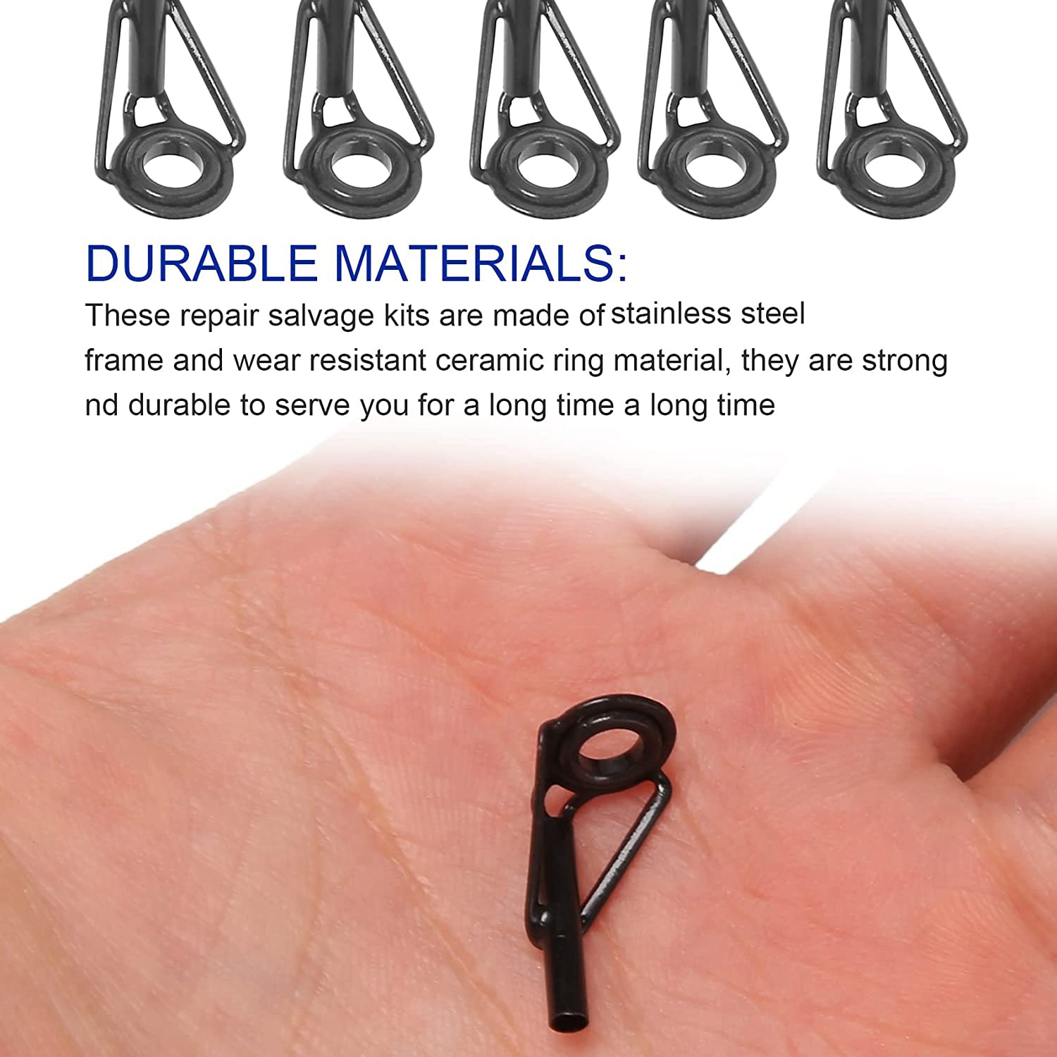 A69P-80 ピース釣り竿先端修理キット淡水海水ロッド用ス - Fishing Rod Tip Replacement のレビューと価格