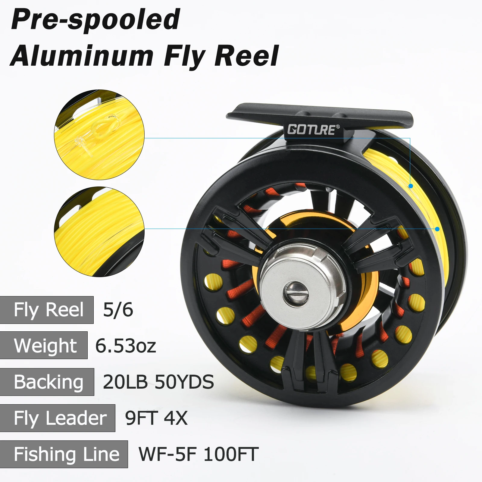 Goture フライフィッシングロッドとリールフルキットカー - Fishing Rod Fly のレビューと価格