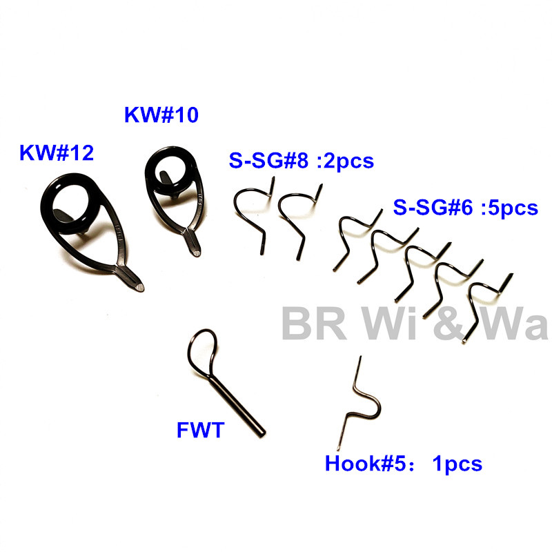 フライフィッシングロッドガイドセット、アルコナイトリングキッ - Fishing Rod Building Kit のレビューと価格