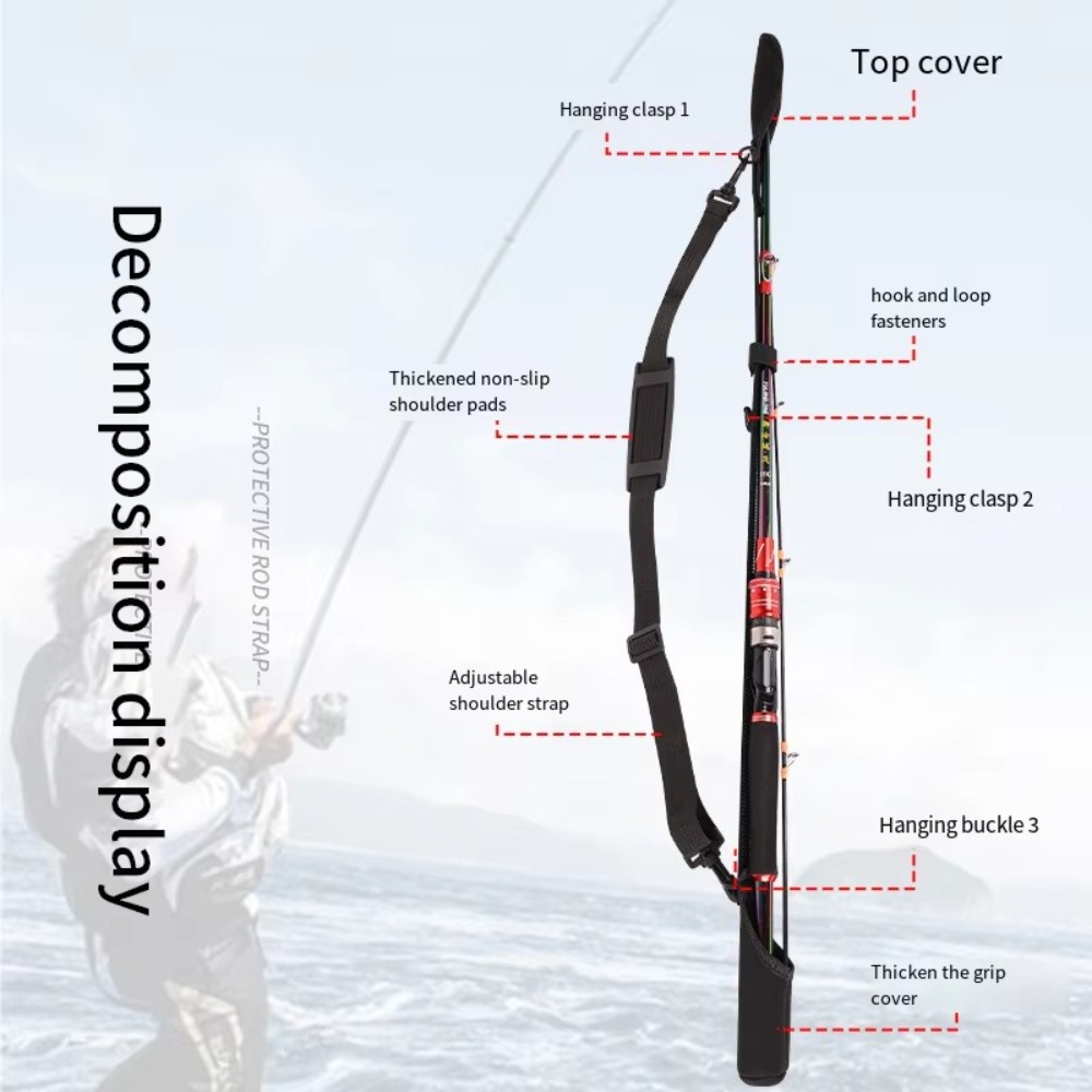 調節可能な釣り竿収納バッグ ポータブルショルダーベルトプロテ - Fishing Rod Travel のレビューと価格