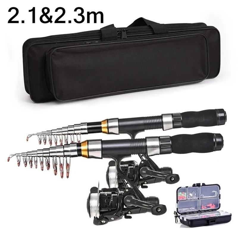 BRAVMAK 2.1/2.3m伸縮式釣り竿リールコンボフル - Fishing Rod Building Kit のレビューと価格