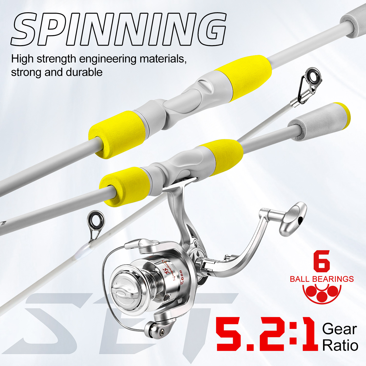 ソウゲイラン 2セクション スピニングフィッシングロッドとフ - Fishing Rod Carbon Fiber のレビューと価格